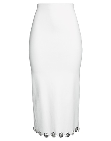 SANDRO Midi skirt Off white 53% Viscose, 45% Polyamide, 2% Elastane