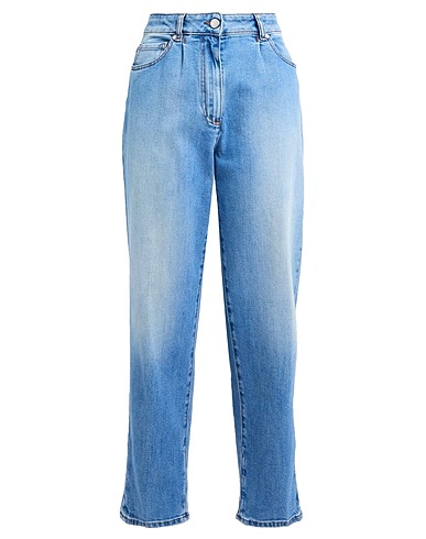 PESERICO Denim trousers Blue 99% Cotton, 1% Elastane