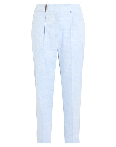 PESERICO Pantalone Celeste 56% Lana Vergine, 44% Lino