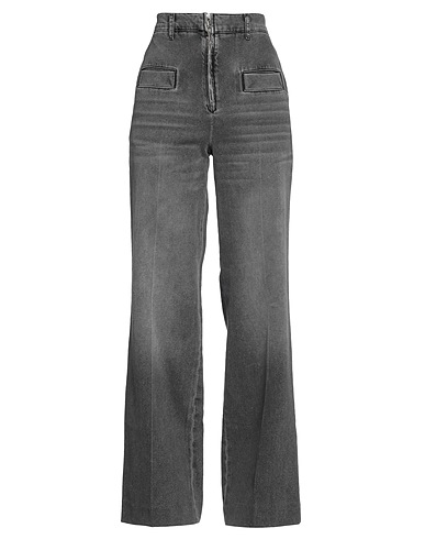 SANDRO Denim trousers Grey 100% Cotton