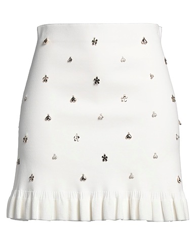 SANDRO Mini skirt White 52% Viscose, 46% Polyamide, 2% Elastane