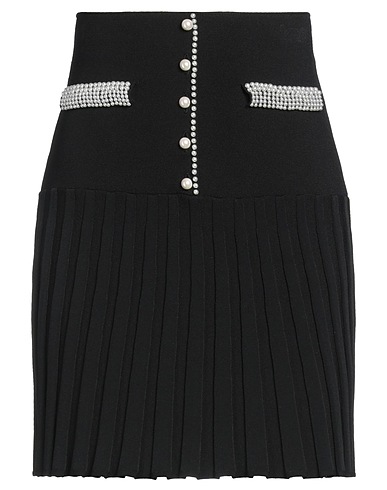 SANDRO Mini skirt Black 53% Viscose, 45% Polyamide, 2% Elastane
