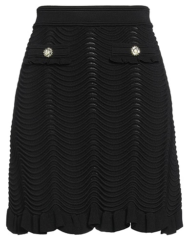 SANDRO Mini skirt Black 59% Viscose, 40% Polyamide, 1% Elastane
