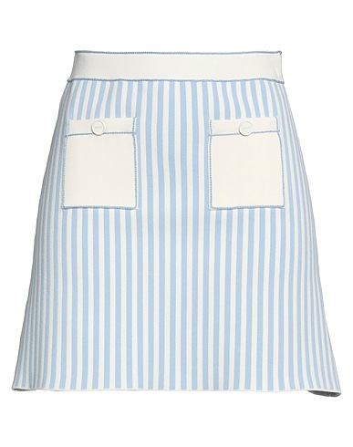 SANDRO Mini skirt Sky blue 52% Viscose, 47% Polyamide, 1% Elastane