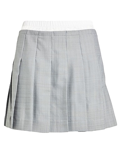 SANDRO Mini skirt Grey 100% Viscose, Polyester