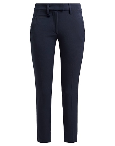 DONDUP Casual trouser Navy blue 91% Polyester, 9% Elastane