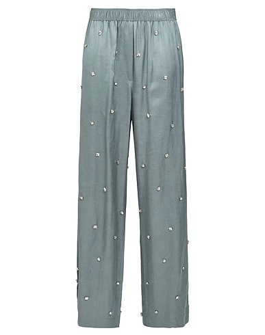 SANDRO Casual trouser Grey 82% Viscose, 18% Linen, Steel, Glass