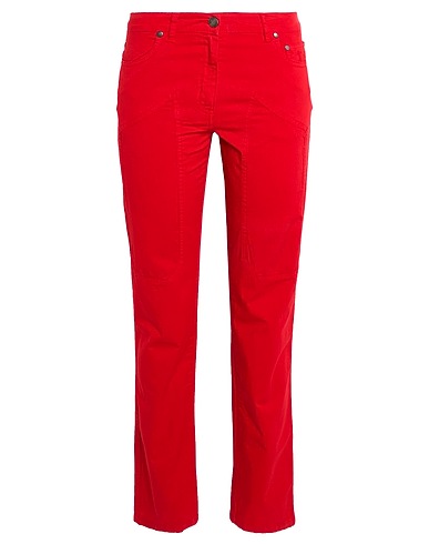 JECKERSON Casual pants Red 98% Cotton, 2% Elastane