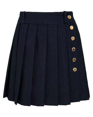 SANDRO Mini skirt Midnight blue 55% Polyester, 45% Virgin Wool