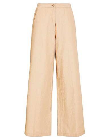 OTTOD'AME Casual trouser Sand 42% Polyester, 34% Cotton, 24% Linen