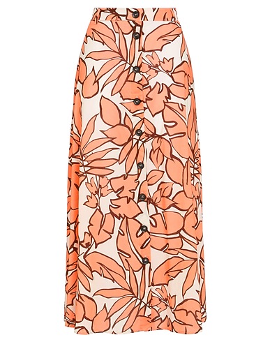 CAMICETTASNOB Midi skirt Orange 100% Cotton