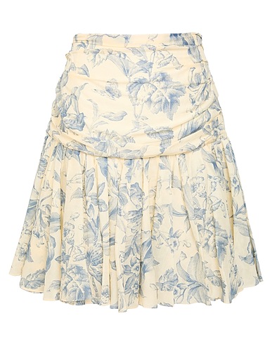 SANDRO Mini skirt Ivory 57% Linen, 43% Viscose