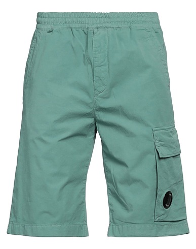 C.P. COMPANY Shorts & Bermuda Turquoise 97% Cotton, 3% Elastane