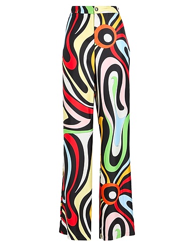 PUCCI Pantalone Nero 100% Seta
