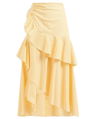 SANDRO Long skirt Yellow 100% Cotton