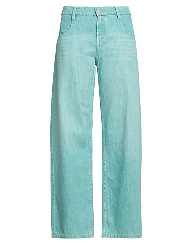 CYCLE Denim trousers Turquoise 80% Cotton, 20% Recycled cotton