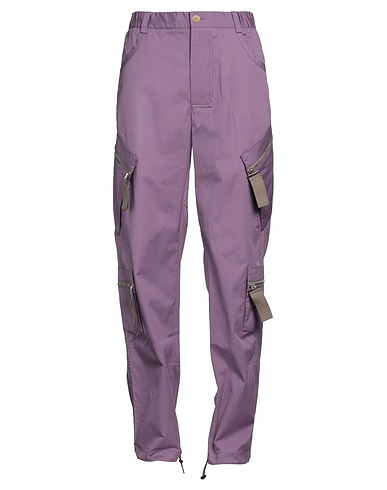 JACQUEMUS Casual trouser Mauve 99% Cotton, 1% Elastane