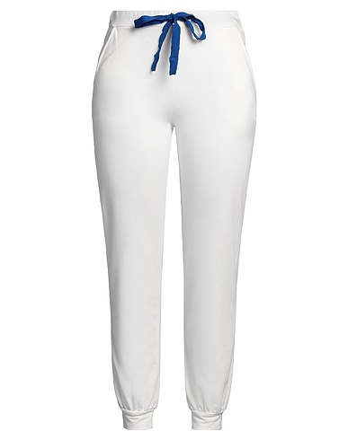 ROSSOPURO Casual trouser White 94% Cotton, 6% Elastane
