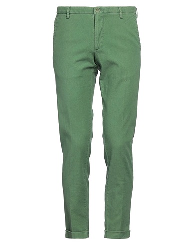 AT.P.CO Casual trouser Green 70% Cotton, 27% Linen, 3% Elastane
