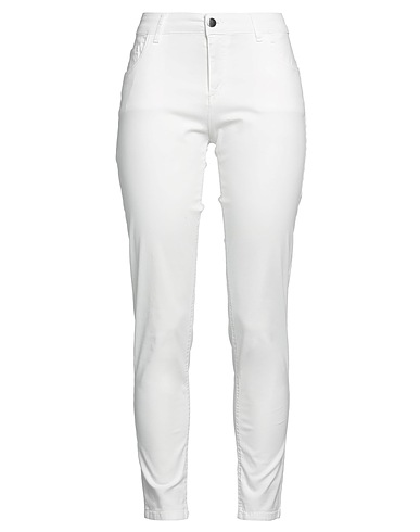 CARACTÈRE Casual trouser BIANCO 97% Cotton, 3% Elastane, Polyester