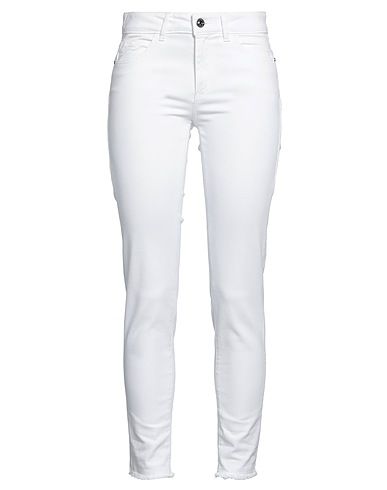 CARACTÈRE Casual trouser White 98% Cotton, 2% Elastane