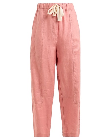 OTTOD'AME Casual trouser Antique rose 100% Linen