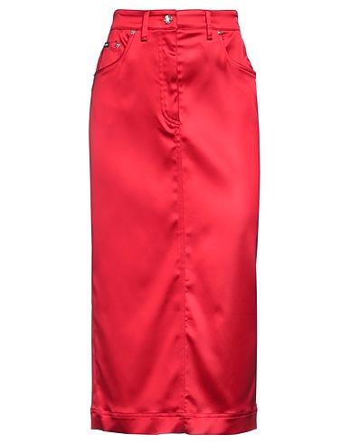 DOLCE&GABBANA Midi skirt Red 75% Acetate, 22% Polyamide, 3% Elastane
