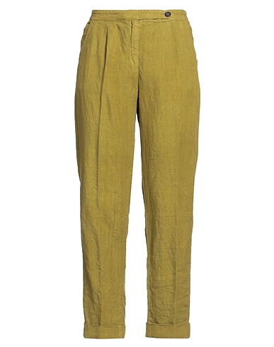 MASSIMO ALBA Pantalone Verde militare 100% Lino