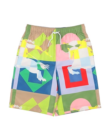 BURBERRY Swim shorts Lime green 100% Polyester