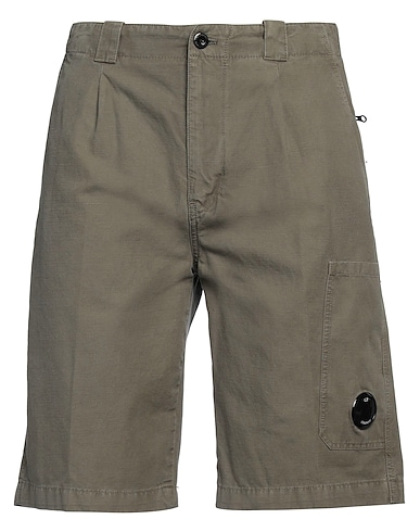 C.P. COMPANY Shorts & Bermuda Military green 78% Cotton, 22% Linen
