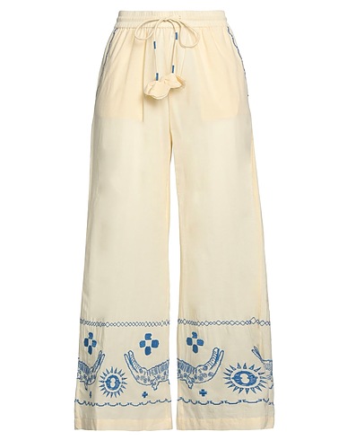 OTTOD'AME Casual trouser Ivory 100% Cotton