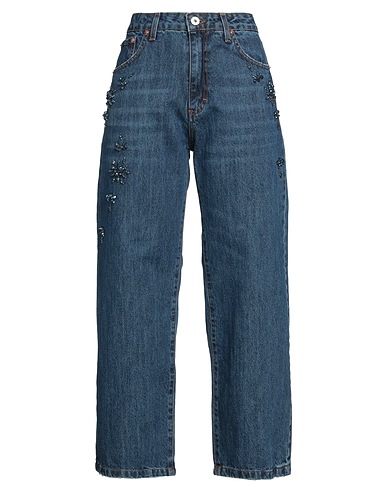 OTTOD'AME Denim trousers Blue 100% Cotton