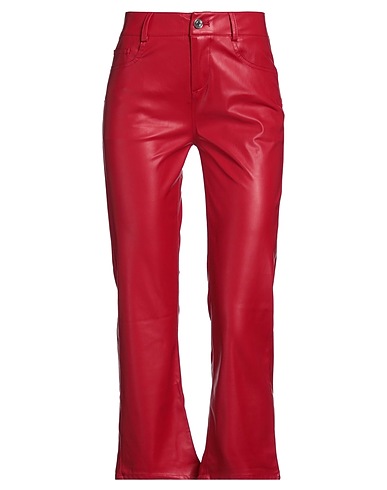 LIU •JO Hosen Rot 100% Polyester, Polyurethan