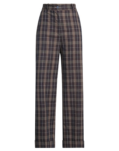 ALESSIA SANTI Casual pants Dark brown 80% Cotton, 20% Polyester