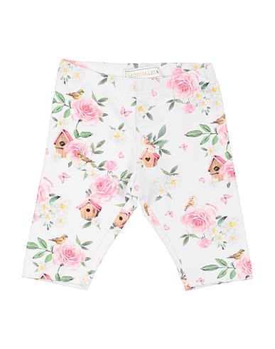MONNALISA Leggings White 93% Cotton, 7% Elastane