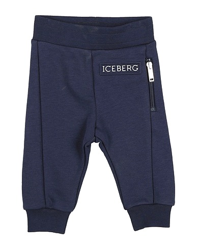 ICEBERG Casual trouser Navy blue 85% Cotton, 15% Polyester