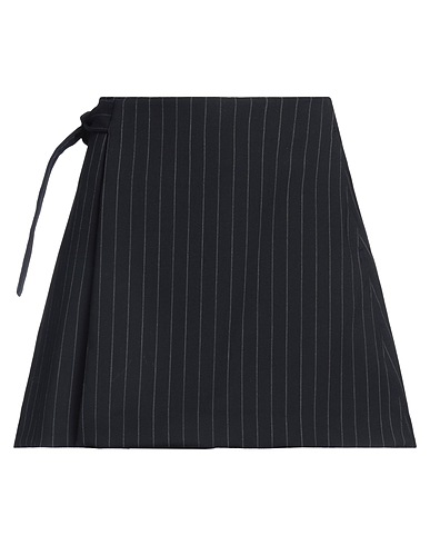 WOOD WOOD Mini skirt Midnight blue 42% Polyester, 26% Rayon, 22% Wool, 8% Viscose, 2% Elastane