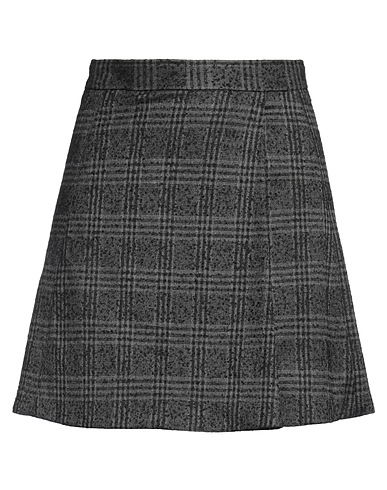 WOOD WOOD Mini skirt Grey 44% Polyester, 25% Viscose, 25% Synthetic fibers, 4% Mohair wool, 2% Wool