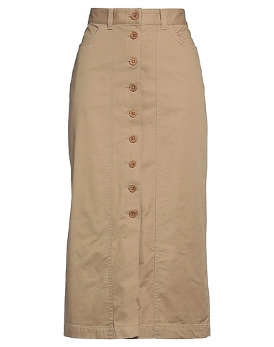 WOOD WOOD Midi skirt Camel 96% Cotton, 4% Elastane