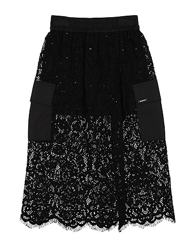 MONNALISA Skirt Black 67% Polyamide, 33% Polyester, Cotton