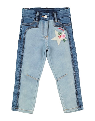 MONNALISA Denim trousers Blue 89% Cotton, 10% Polyester, 1% Elastane
