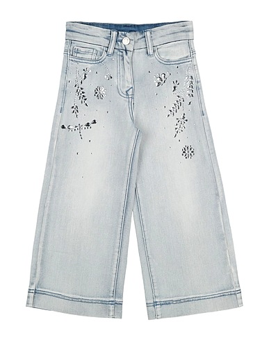 MONNALISA Denim pants Blue 85% Cotton, 14% Polyester, 1% Elastane