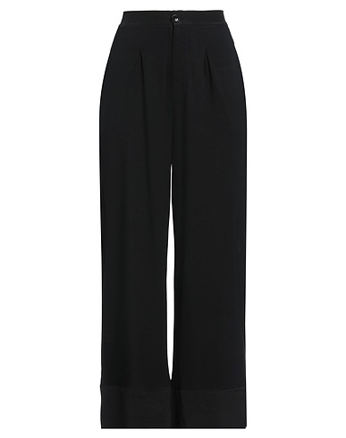 ALESSIA SANTI Casual trouser Black 65% Viscose, 35% Silk, Wool