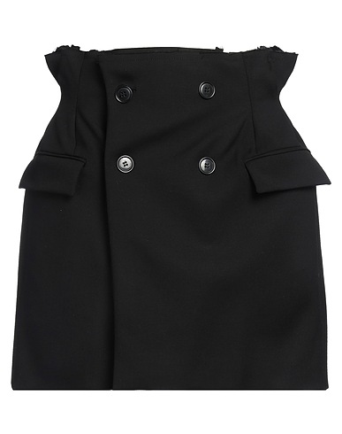 VETEMENTS Minigonna Nero 93% Lana Vergine, 7% Elastan