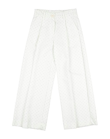 MONNALISA Casual trouser White 80% Polyester, 20% Viscose