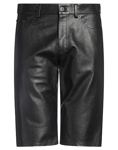 BALENCIAGA Shorts & Bermuda Black 100% Cow leather