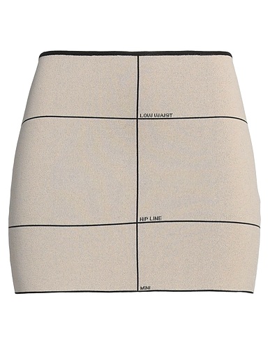VETEMENTS Minigonna Beige 73% Viscosa, 15% Poliestere, 10% Poliammide, 2% Elastan
