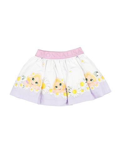 MONNALISA Gonna Bianco 100% Cotone
