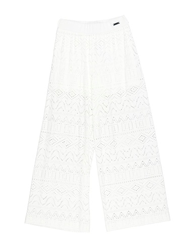 MONNALISA Casual pants White 97% Viscose, 3% Elastane, Cotton
