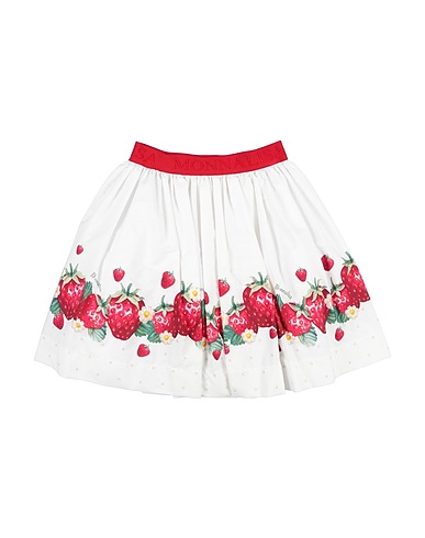 MONNALISA Skirt White 100% Cotton, Polyamide